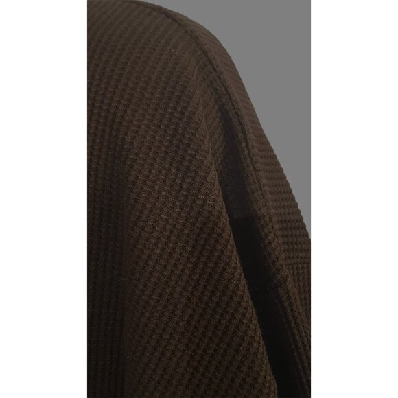 John Son Mens Long Sleeve Shirt 4XL Thermal Heavy Weight Brown - Picture 6 of 7